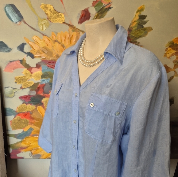Light Blue Button-Up Shirt - Picture 13 of 16